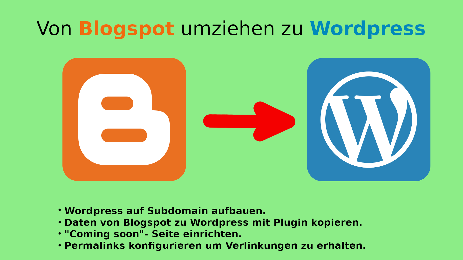Webseite von Blogger zu Wordpress umziehen - sollmaker