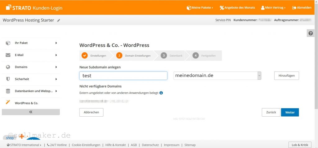 Subdomain bei Strato einrichten